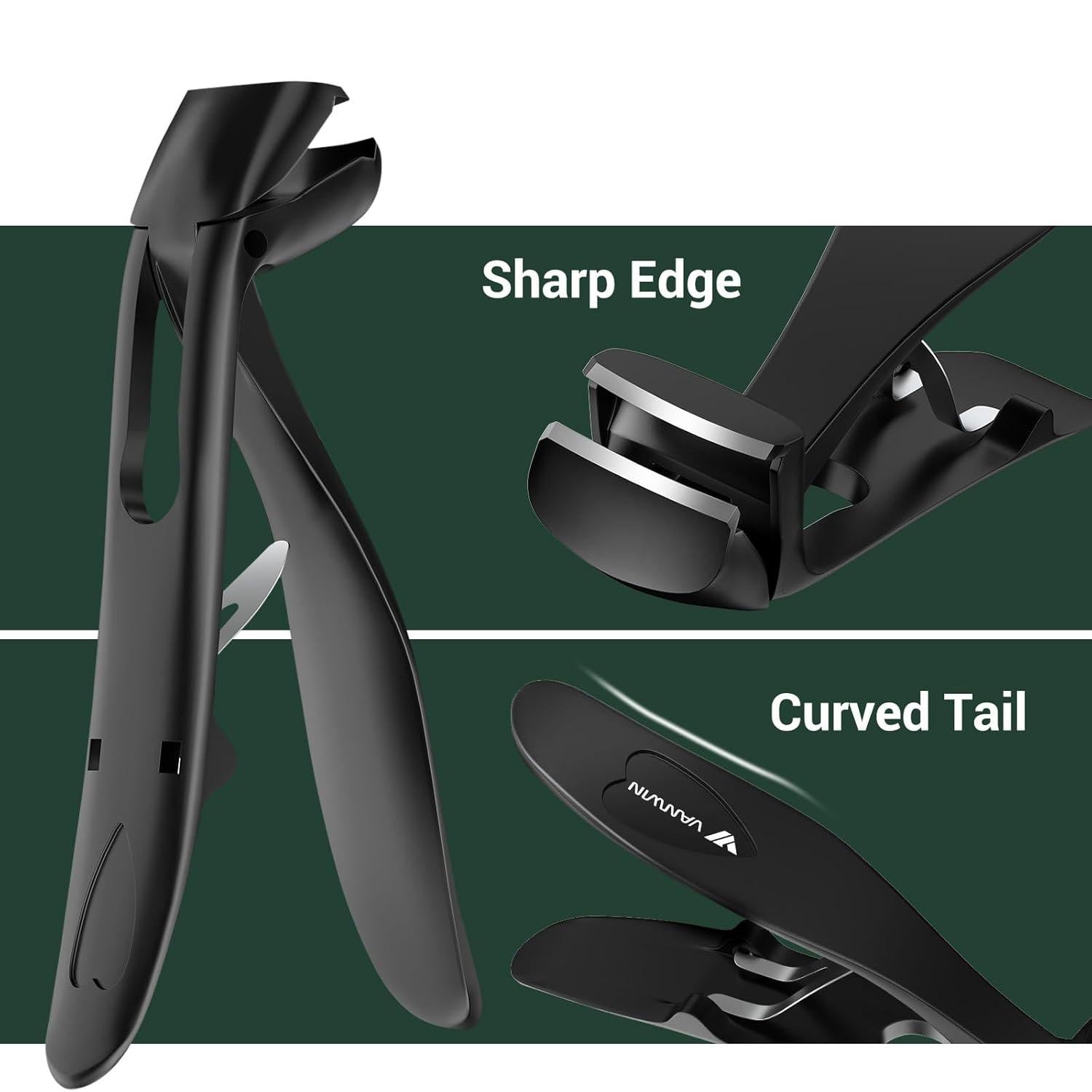 Hochwertiger Stahl Nagelknipser mit Auffangbehälter, ergonomisch designeter