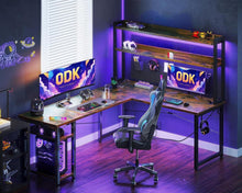 ODK Gaming Tisch LED Schreibtisch L Form 150×120 cm