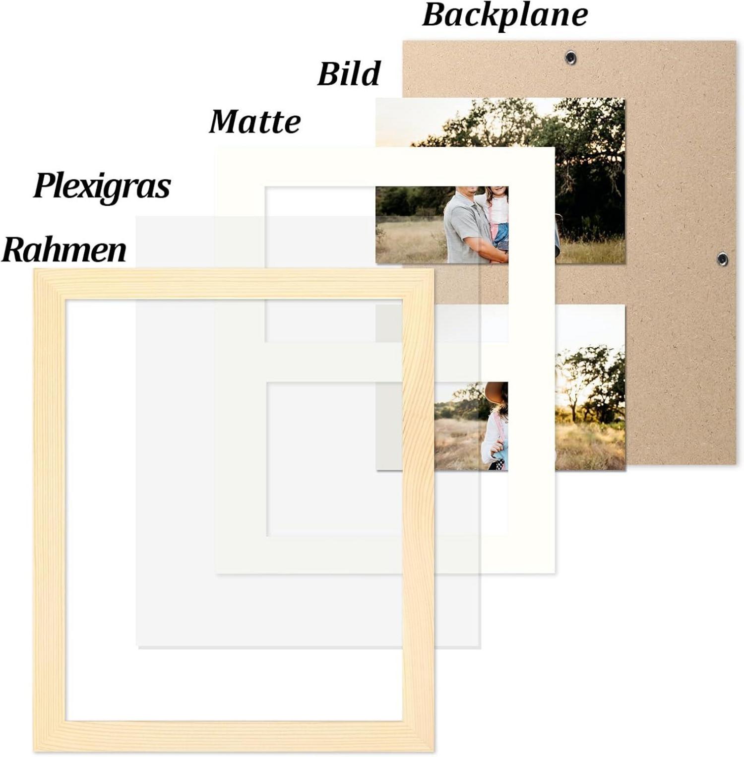 Fotorahmen Holzmaserung für 20x25 cm Foto 10x15 Rahmen 2 Fotos