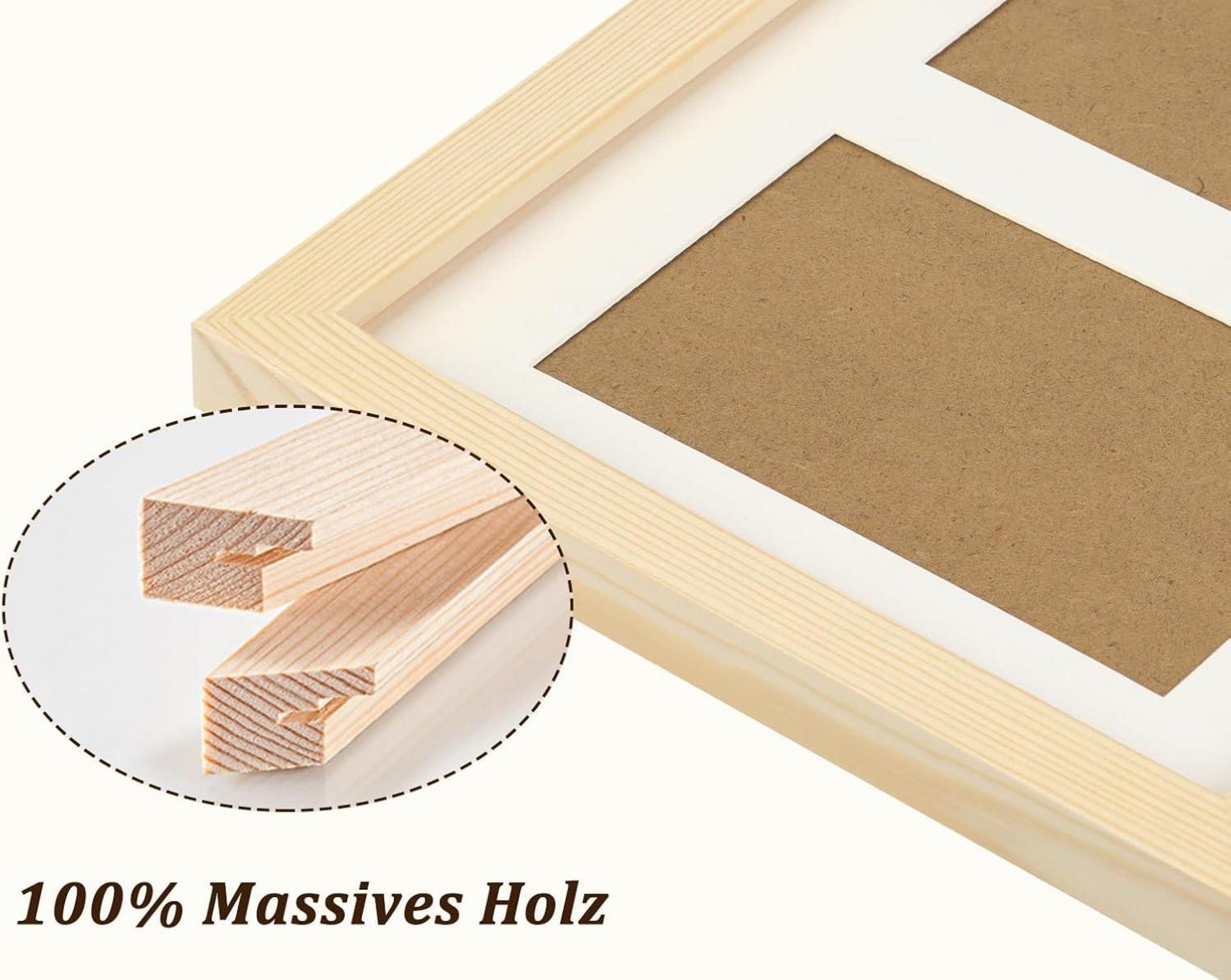Modern Holzmaserung Bilderrahmen für 20x25 cm Foto - Doppelter 10x15 Rahmen