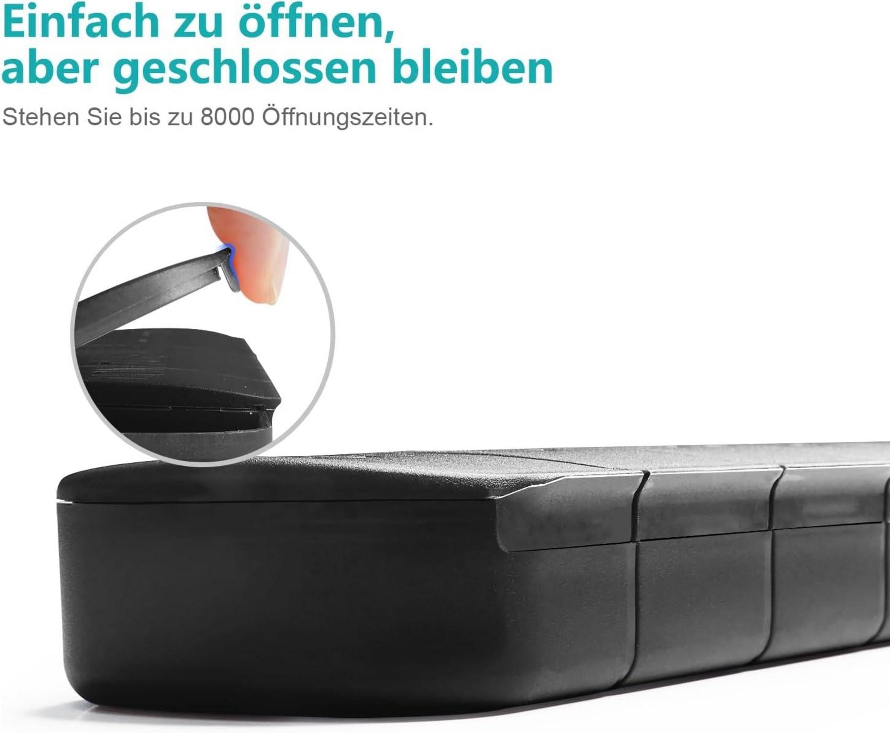 Tablettenbox 7 Tage Pillendose BPA-freier tragbarer Pillenspender