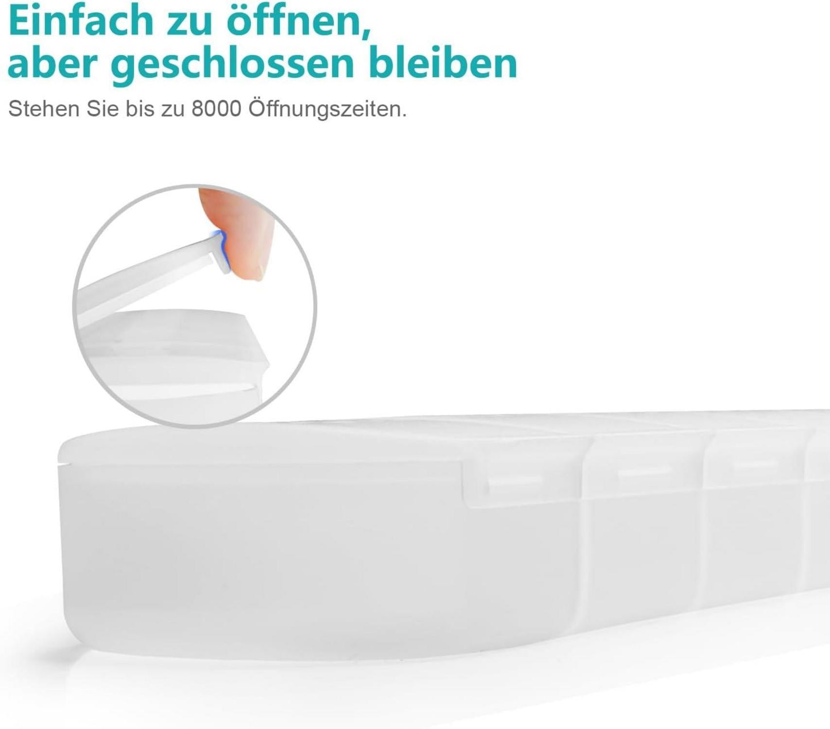 Tablettenbox 7 Tage Große Pillendose BPA-frei für Medikamente Vitamine