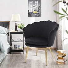 Samtstuhl Schwarz Gold Metallbeine Wohnzimmer Schlafzimmer