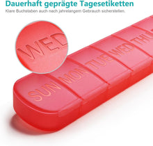 Große Tablettenbox 7 Tage Tragbarer Pillendose BPA-frei