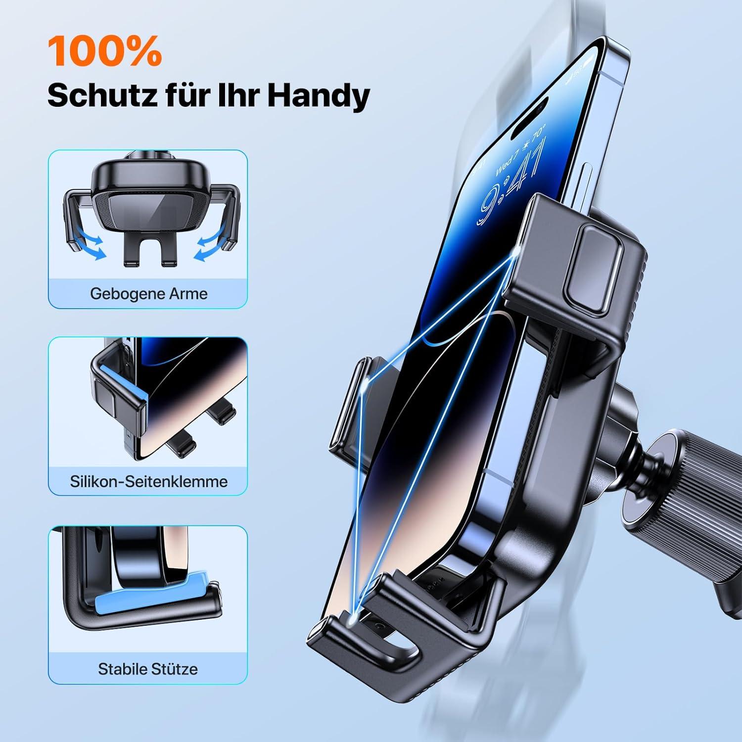 KFZ Handyhalterung Auto Universal Smartphone Halterung Schwarz