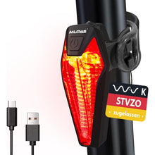Fahrrad Rücklicht LED StVZO IPX5 Wasserdicht Type-C | MUPAS