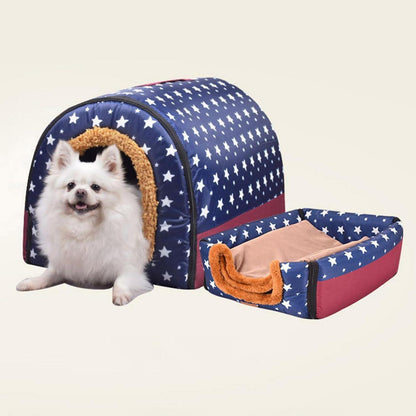 Luxuriöses Hundehäuschen XL/XXL – Warmes, Waschbares Hundebett Iglu