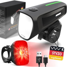 LED Fahrradlicht Vorne 100 Lux StVZO,USB Aufladbar,IPX5
