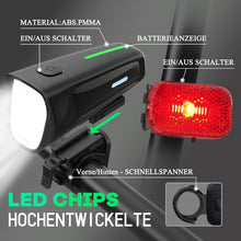 LED Fahrradlicht Vorne 100 Lux StVZO,USB Aufladbar,IPX5