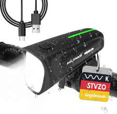 LED Fahrradlicht Vorne 100 Lux StVZO Zugelassen USB Aufladbar IPX5