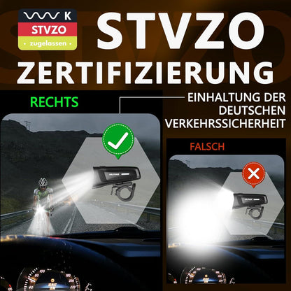 LED Fahrradlicht Vorne 100 Lux StVZO Zugelassen IPX5 USB Aufladbar