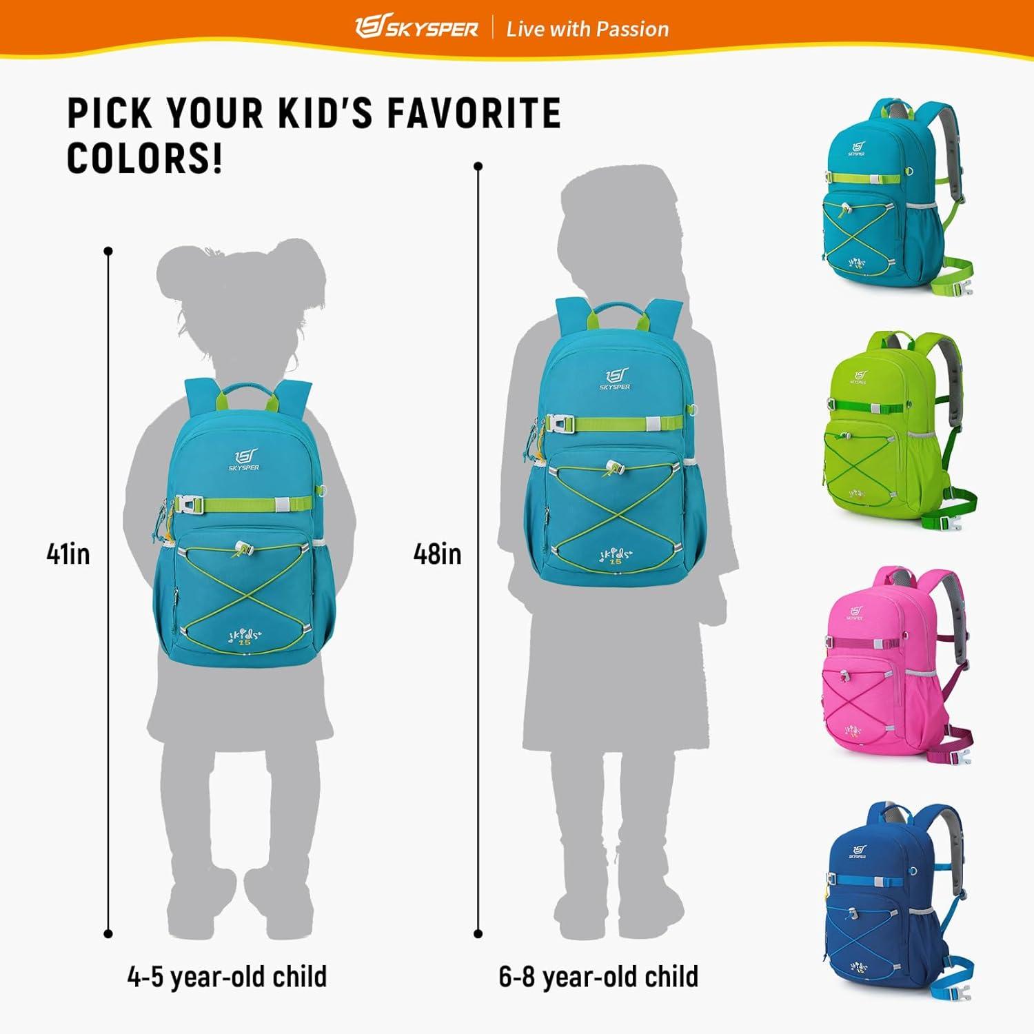Kinderrucksack Wanderrucksack Kinder 15L Blau Outdoor Schulrucksack