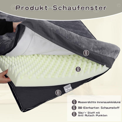 Hundebett Grosse Hunde Orthopädisches Hundekissen grau