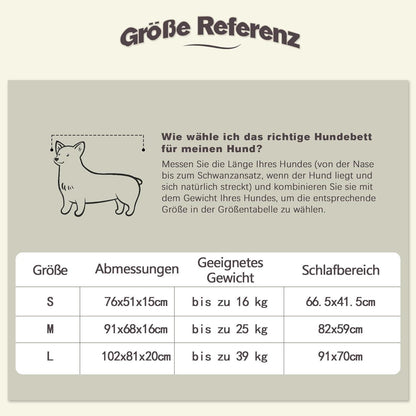 Hundebett Grosse Hunde Orthopädisches Hundekissen grau