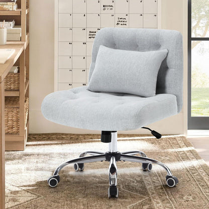 Ergonomischer Bürostuhl ohne Armlehnen, Schreibtischstuhl mit