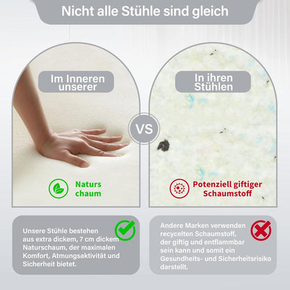 Bürostuhl ohne Armlehnen Drehstuhl mit Lendenkissen und Rädern