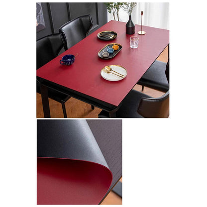 PU Tischdecke wasserdicht 90x200cm Schwarz Rot