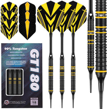 Professionelle 90% Tungsten Dartpfeile 3 Stück 16-28g Gelb