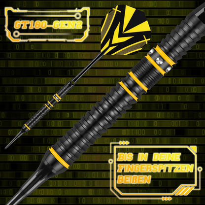 Professionelle 90% Tungsten Dartpfeile 3 Stück 16-28g Gelb