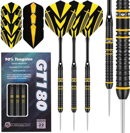 Dartpfeile 90% Tungsten 3 Stück 16-28 Gramm Gelb 22g