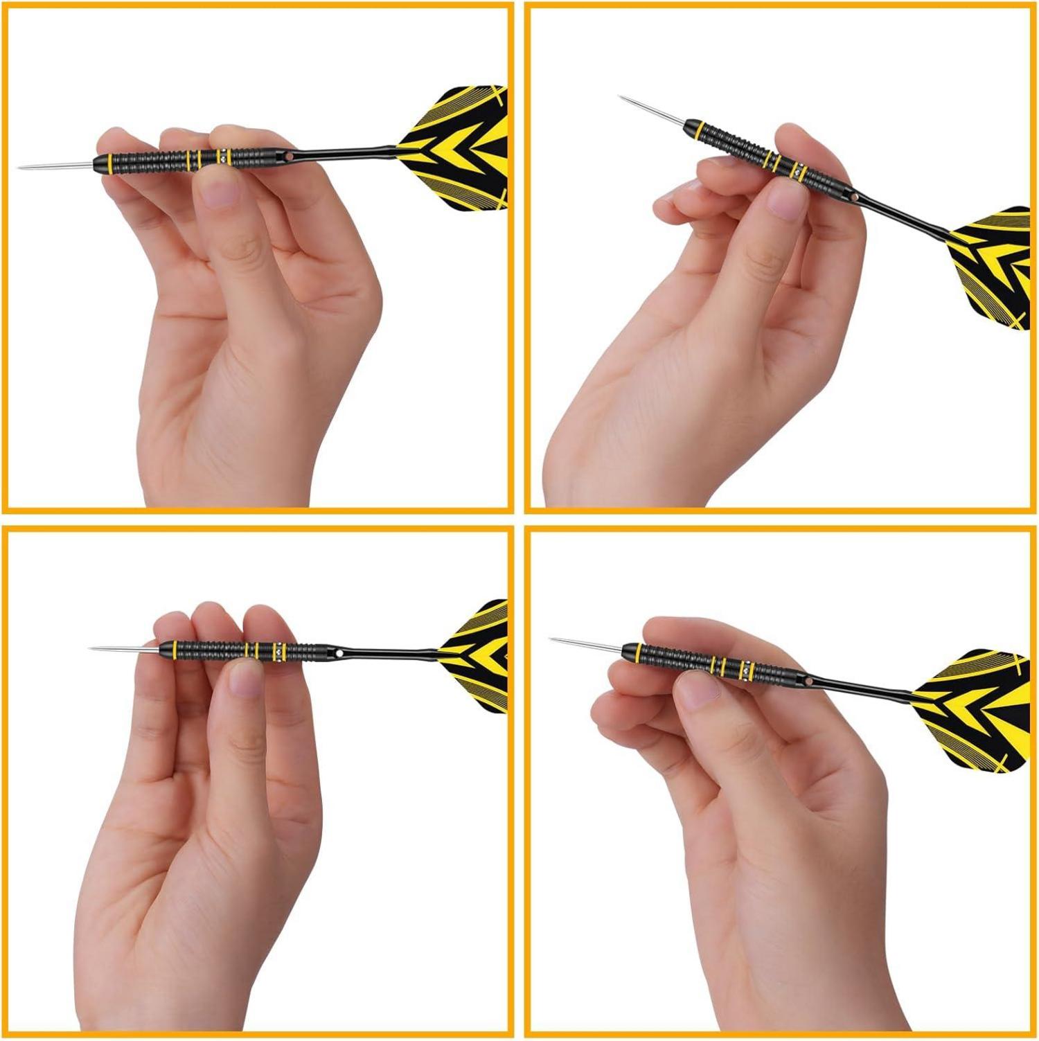 Professionelle Steel-Dartpfeile 90% Wolfram 22g Gelb