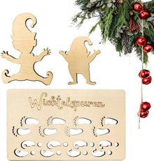 Wichtel Fußabdruck Schablone Set Weihnachten Deko