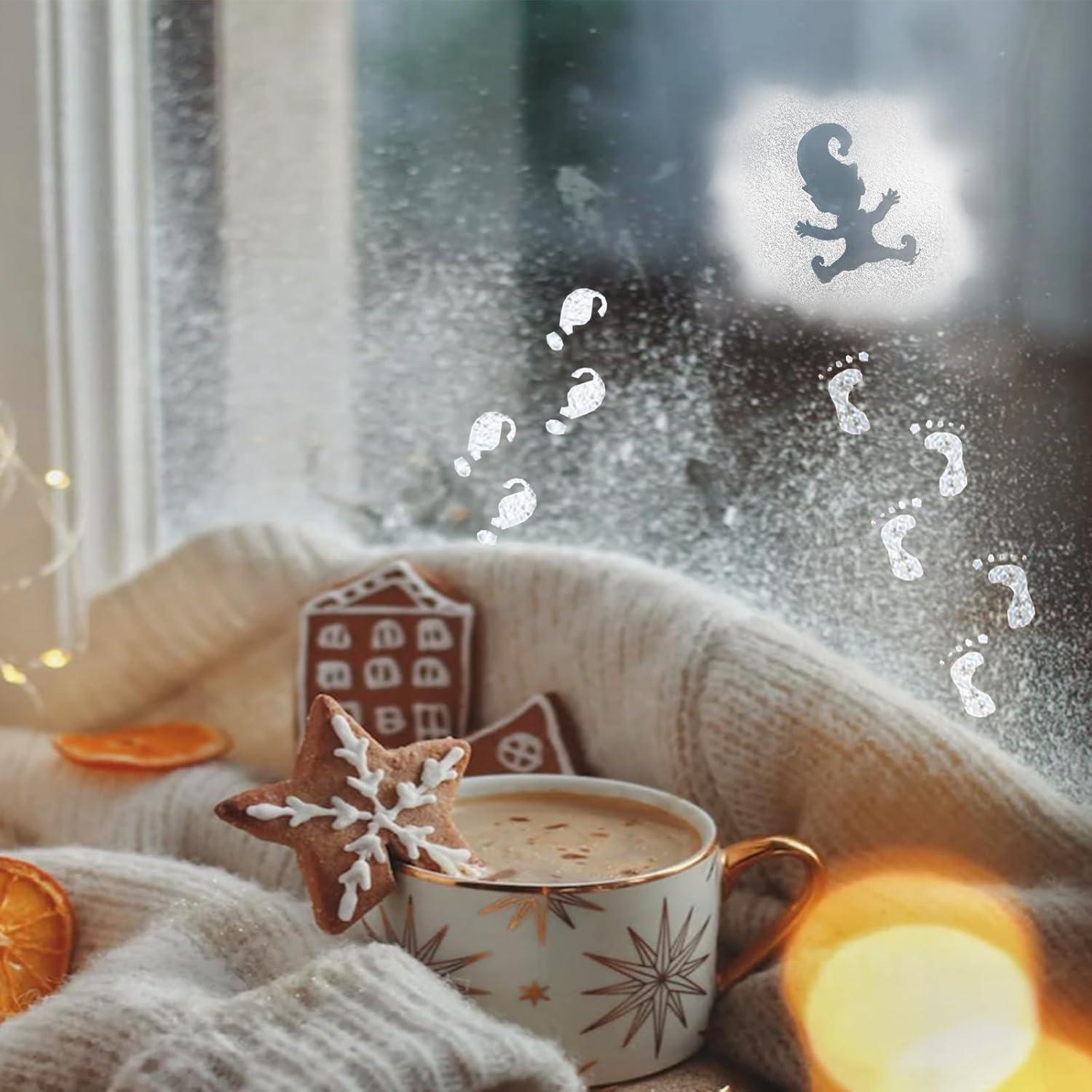 Wichtel Fußabdruck Schablone Weihnachten Deko Set Gnom Baustelle