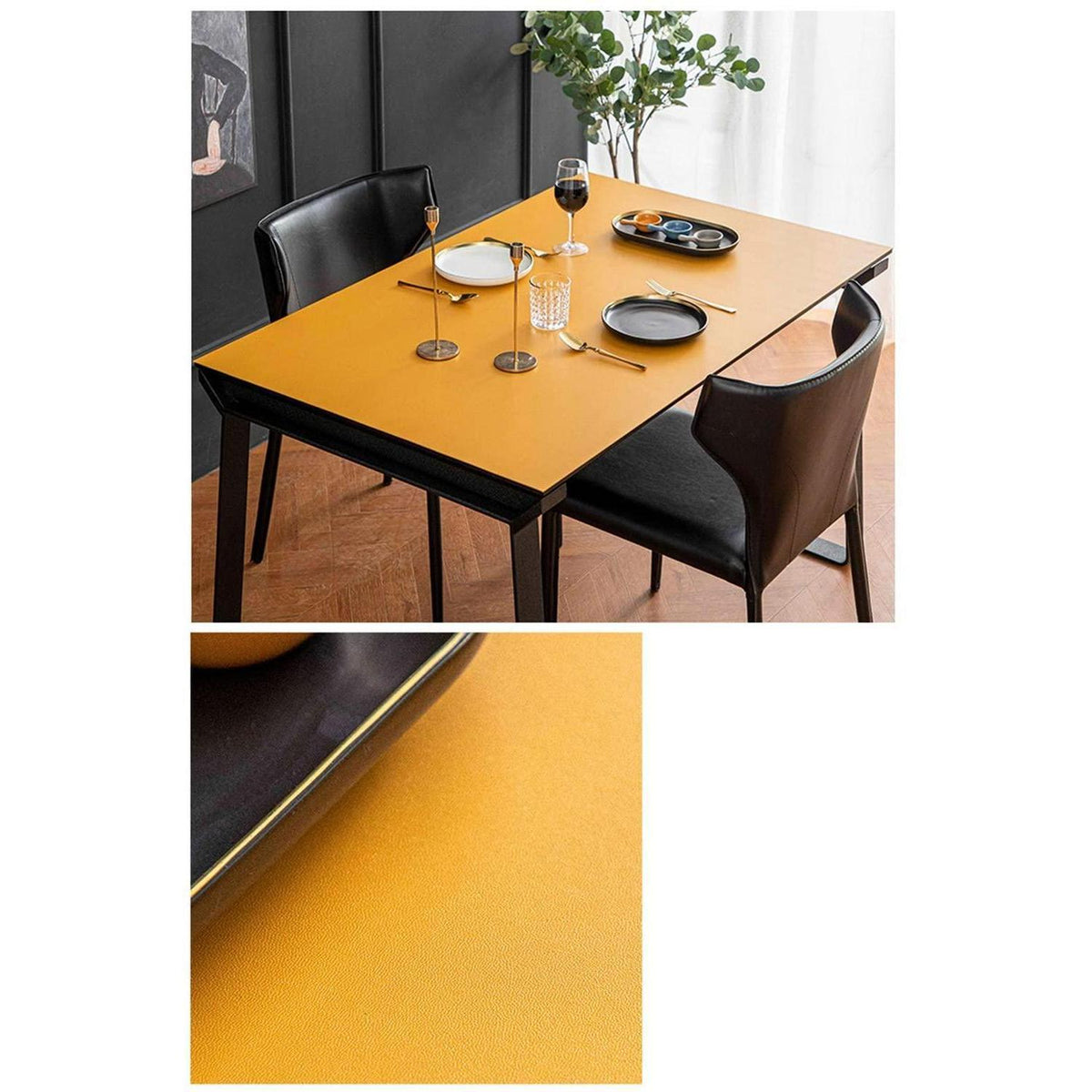 PU Tischdecke Wasserdicht Blau-Orange 90x200 cm