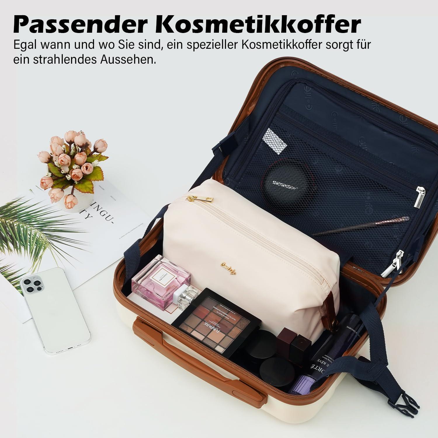COOLIFE 6tlg Koffer-Set ABS Hartschalen Trolley 4 Rollen Reisekoffer TSA-Schloss