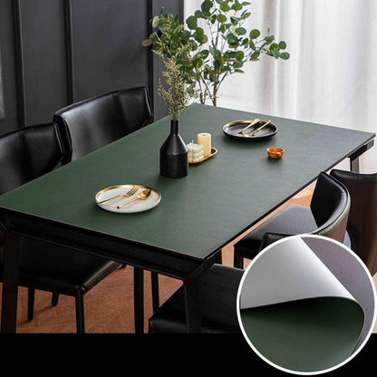 PU Tischdecke 90x200cm Grün Grau | Wasserdichte Tischfolie