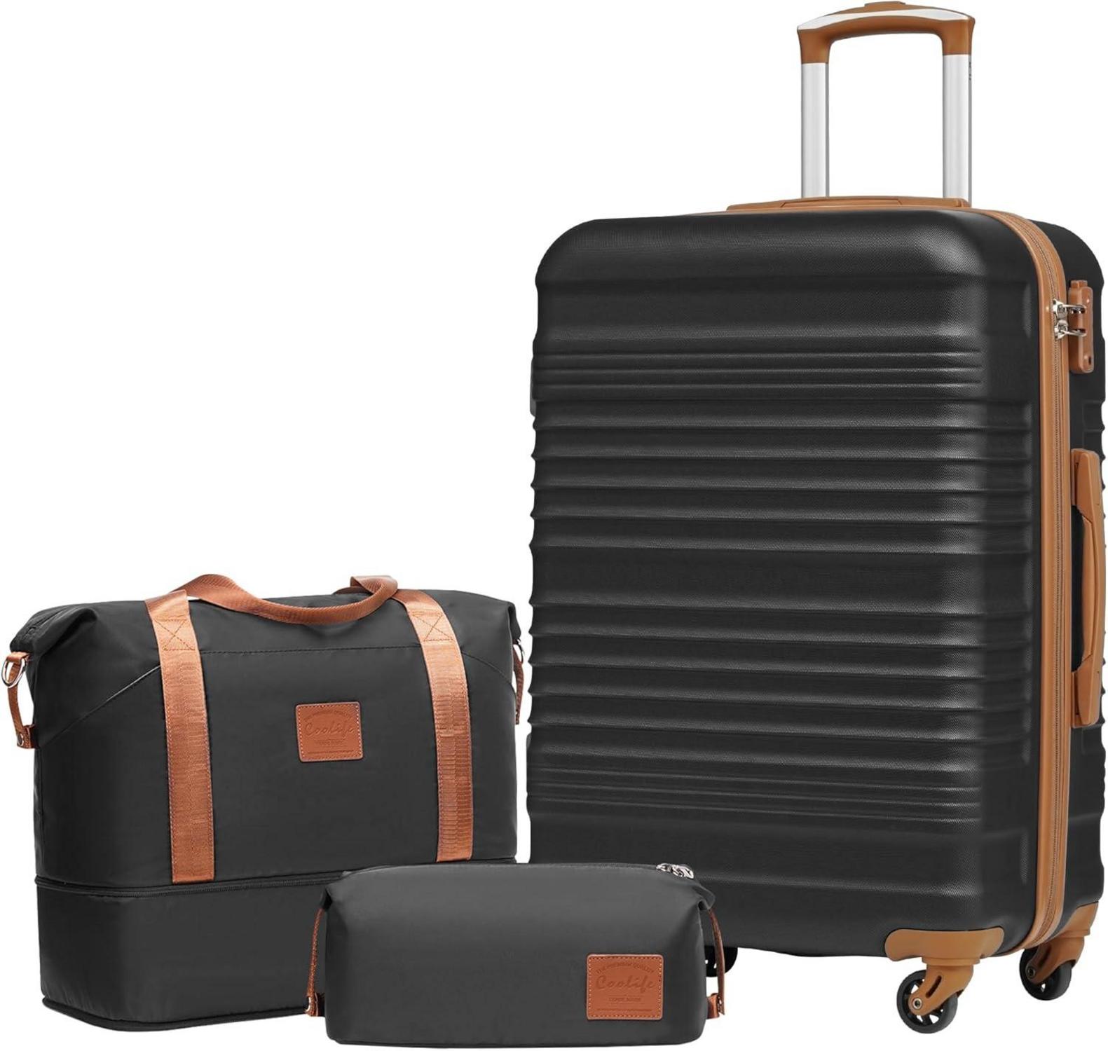 Koffer Set ABS Hartschale Reisekoffer TSA 4 Rollen Mittlerer 3tlg