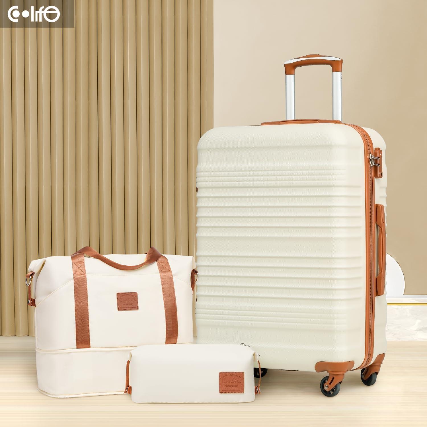 COOLIFE Koffer-Set Trolley ABS Hartschale Reisekoffer 4