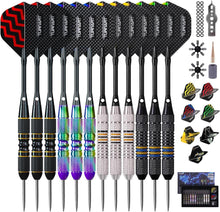 Profi Steeldarts Set 12 Stück Metallspitze Dartpfeile Lila