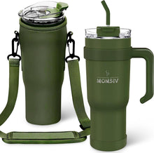 Isolierbecher Thermobecher 40oz Edelstahl Stroh Grün