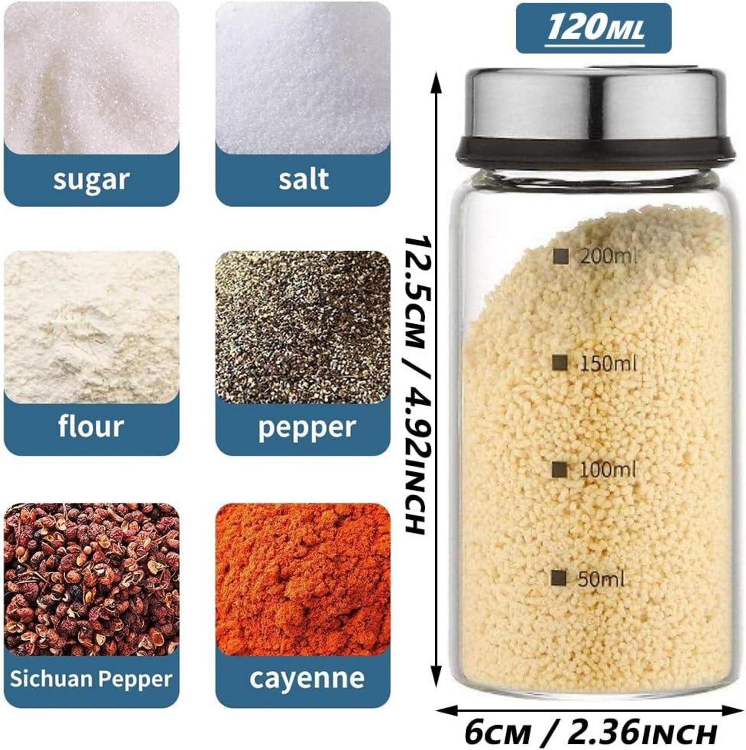 Gewürzgläser 200ml Drehdeckel Borosilikatglas 2 Stück