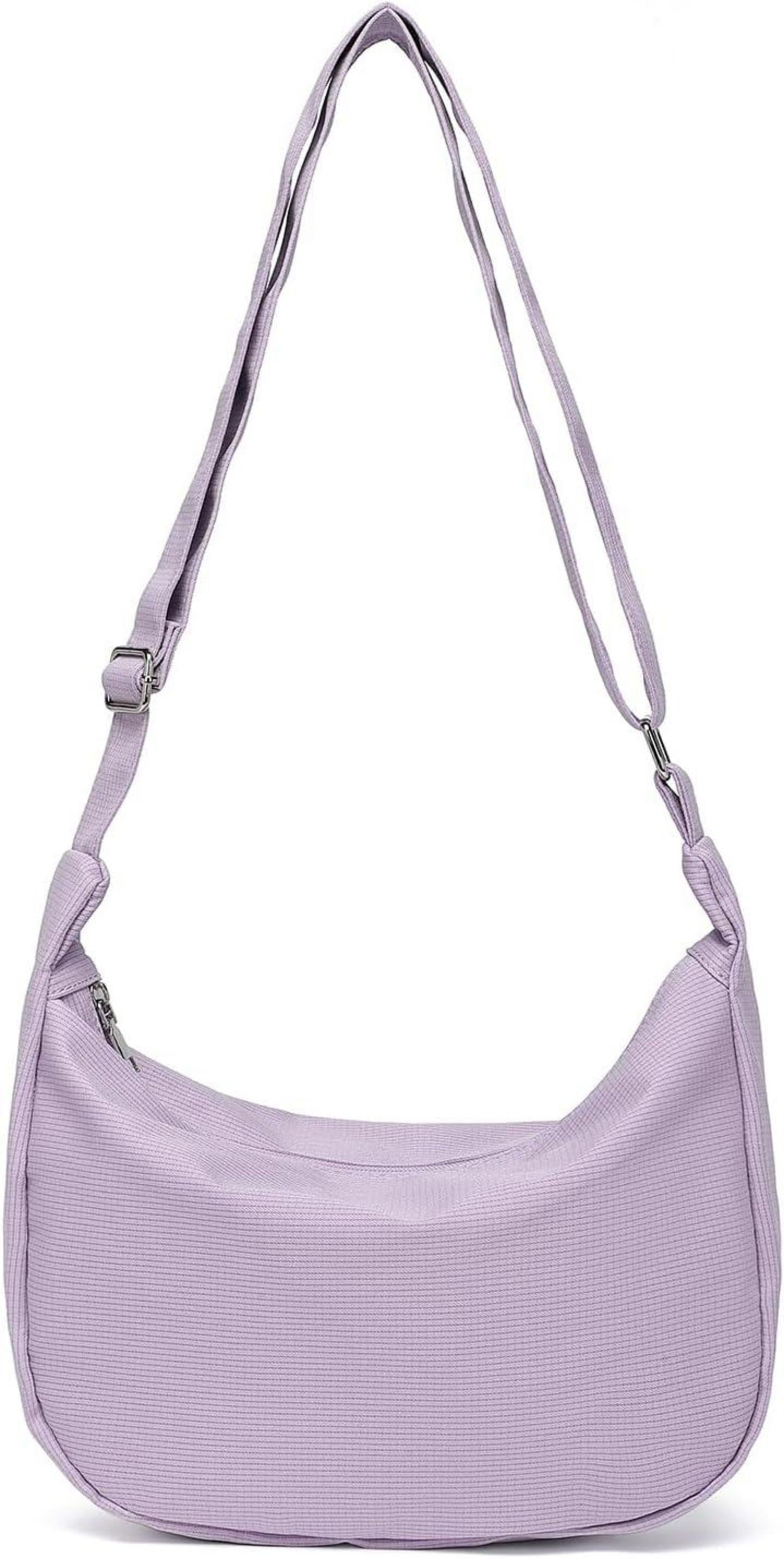 Lila Handtasche Damen Crossbody Bag verstellbarer Schultergurt