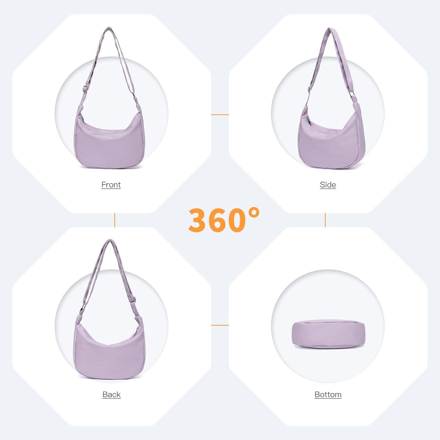 Lila Umhängetasche Damen Crossbody Bag verstellbarer