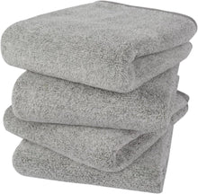 Mikrofaser Handtuch Set Bambus Kohle saugfähig weich 40x76cm 4er Pack