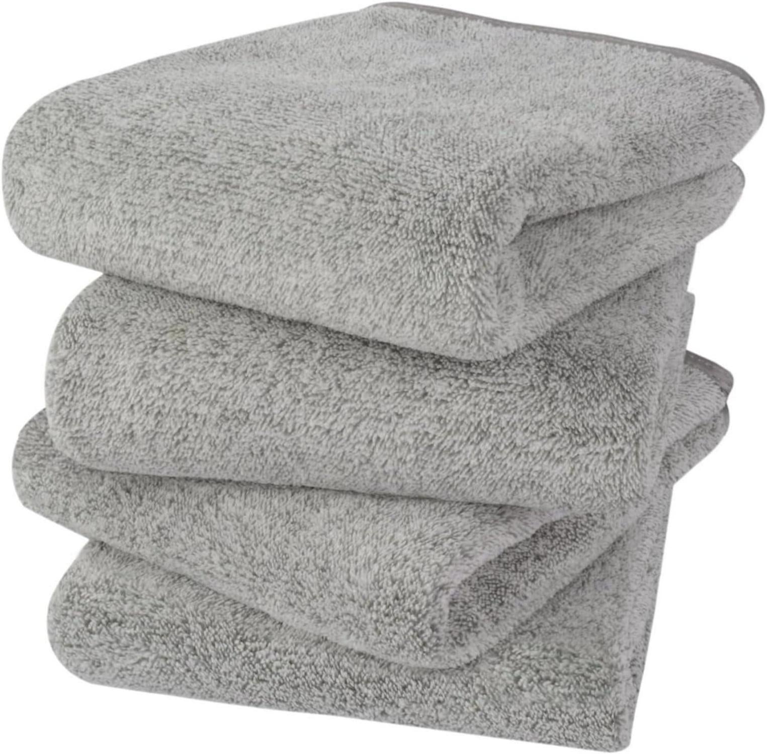 Mikrofaser Handtuch Set Bambus Kohle saugfähig weich 40x76cm 4er Pack