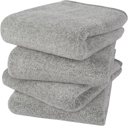 Mikrofaser Handtuch Set Bambus Kohle saugfähig weich 40x76cm 4er Pack