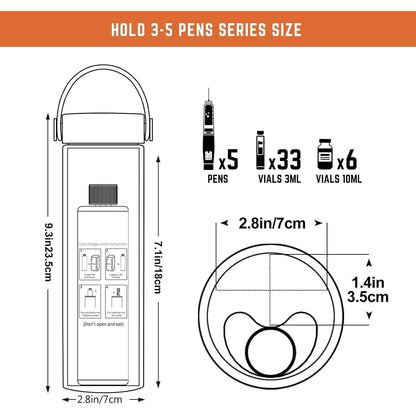 Insulin Kühltasche für 3-5 Pens – Kühlbox für Reisen & Flugzeug