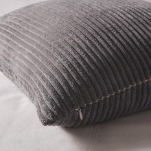 Kissenbezug 30x30 cm Grau 4er Set Kordsamt Dekokissenbezug