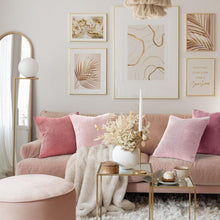 Kissenbezug Rosa Kordsamt 60x60 cm 4er Set Flauschig