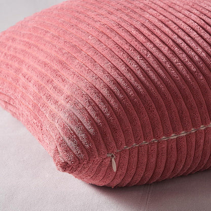 Kissenbezug Kordsamt 4er Set Dekokissen 60x60cm Rosa Flauschig