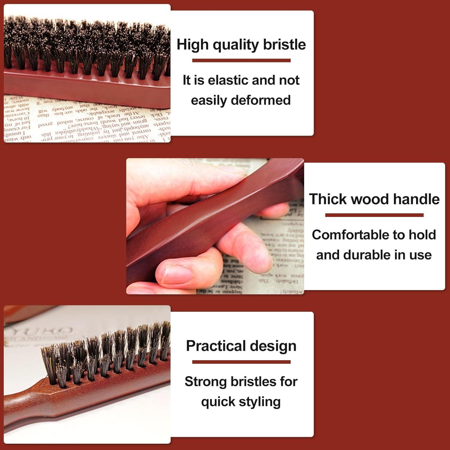 Wildschweinborsten Teasing Hair Brush & Tail Comb Set