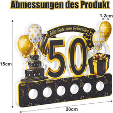 50. Geburtstag Holzschild mit Doppelseitigem Farbdruck