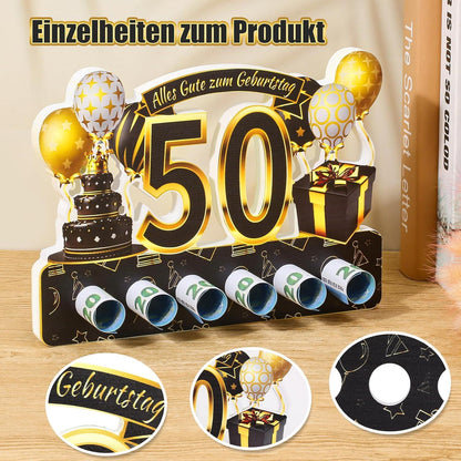 ROADPLUM Geburtstag Geschenk 50 Mann Frau Holz Deko Kollege Familie Partys