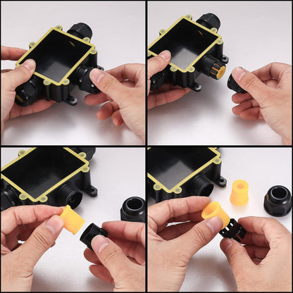 IP68 Wasserdichte Abzweigdose 3 Wege für Außenkabel 4-14mm