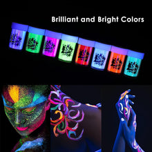 UV Körperfarben Set - 23 Stück Schwarzlicht Neon Farben