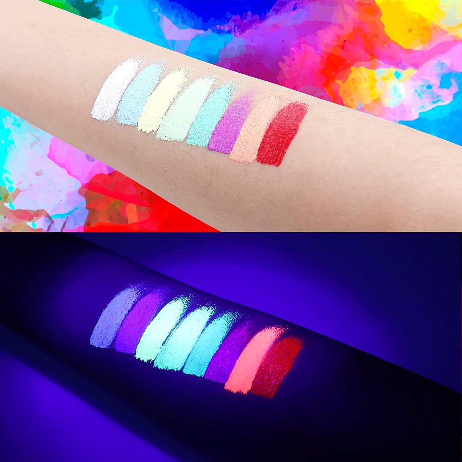 UV Bodypainting Farben 23 Stück Neon Schwarzlicht Farben